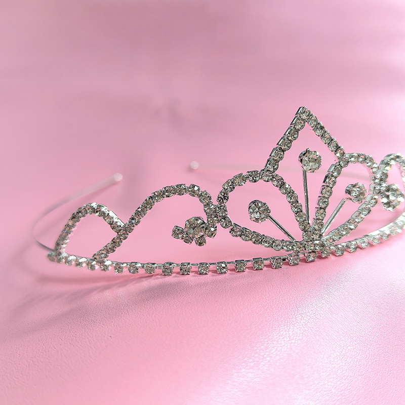 Tech Hair Accessories - Silver Color Rhinestone Bridal Crown Luxury
