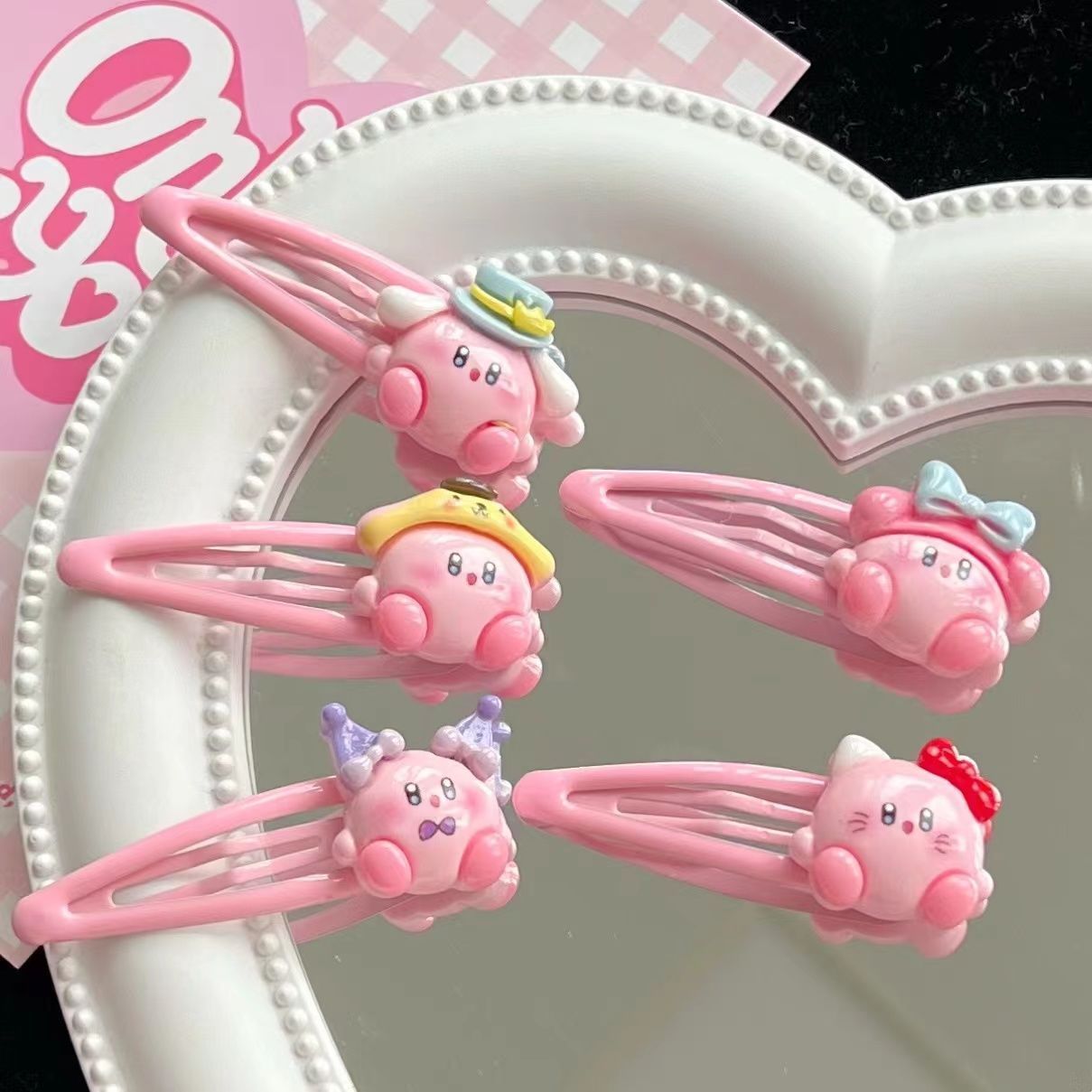 Tech Hair Accessories - 1~10pcs Cute Kirby BB Hair Clip
