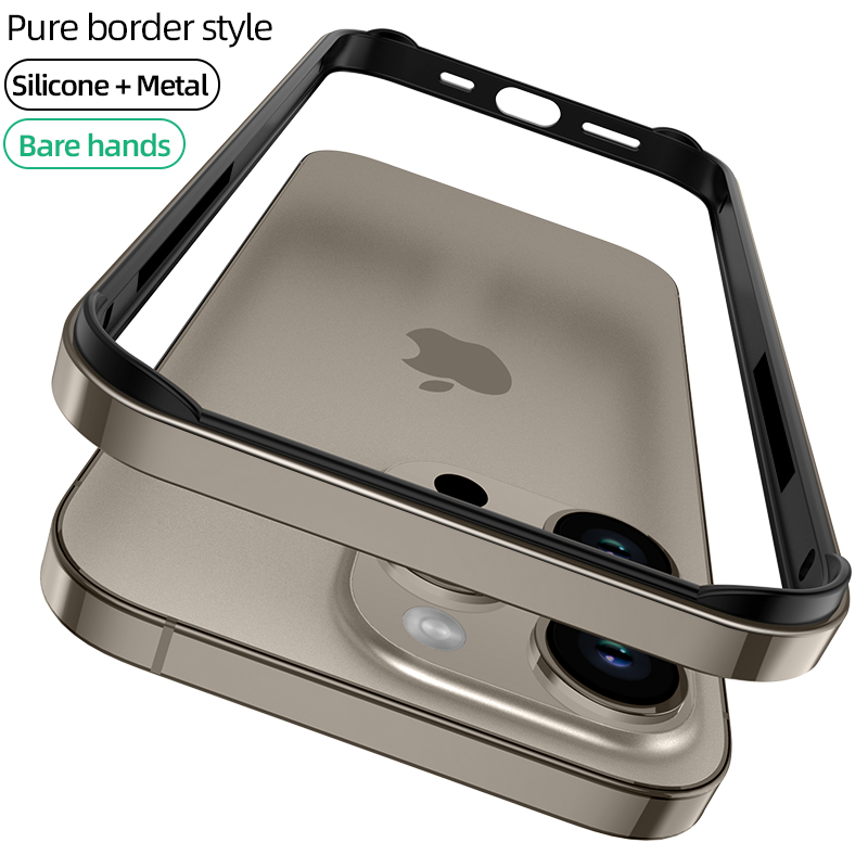 Tech Accessories Iphone - Natural Titanium Gray Bumper Case For