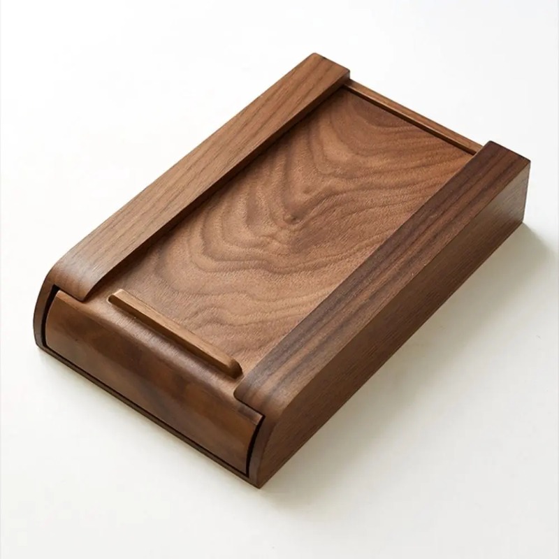 Tech Accessories For Office Desk - Walnut Under Desk Drawer Organizer Pencil