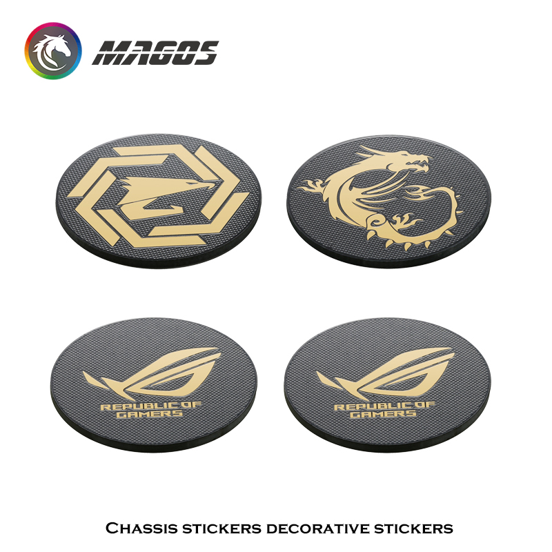 Tech Accessories Pc - Computer Case Fan Metal Sticker ROG