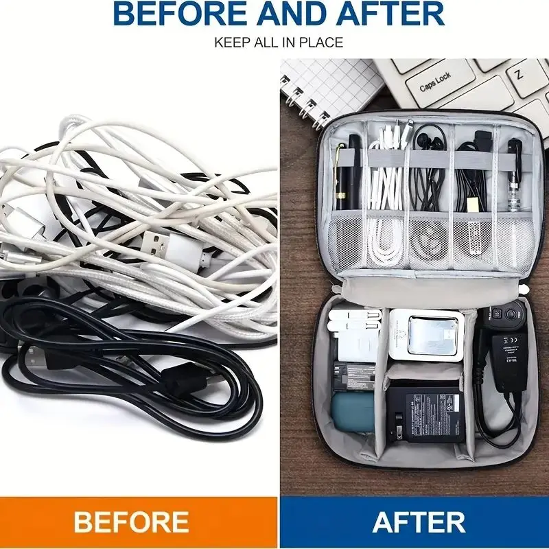 Portable Tech Organizer Case f - огляд і ціна Tech Accessories Storage