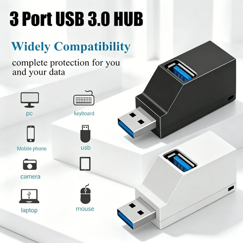 USB 3.0 2.0 Rotatable 3 Ports  - огляд і ціна Tech Accessories Pc