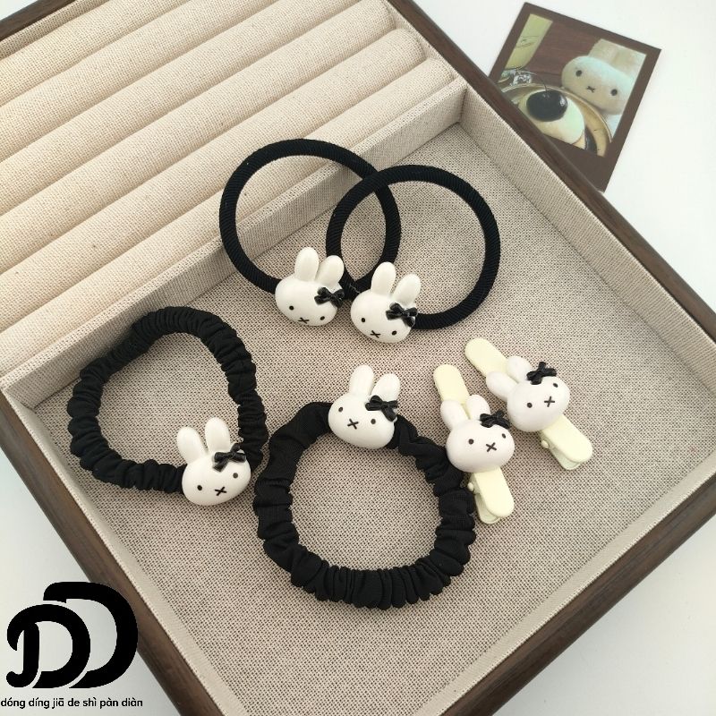 Cute Miffy Bunny Bow Hair Tie, - огляд і ціна Tech Hair Accessories