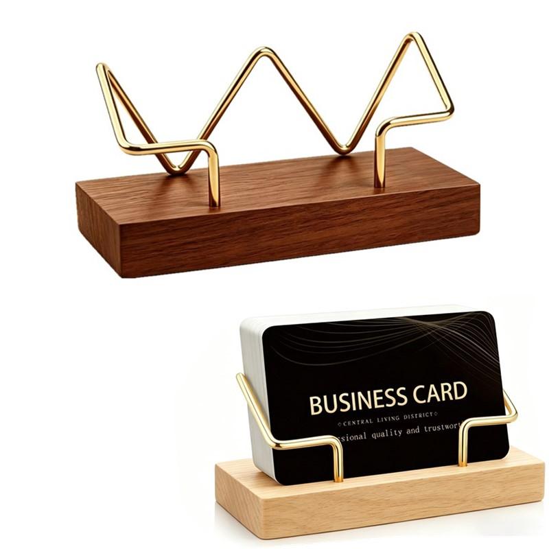 【A8】Wooden Business Card Holde - огляд і ціна Tech Accessories For Office Desk