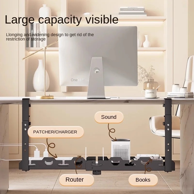 Telescopic Under Table Storage - огляд і ціна Tech Accessories For Office Desk