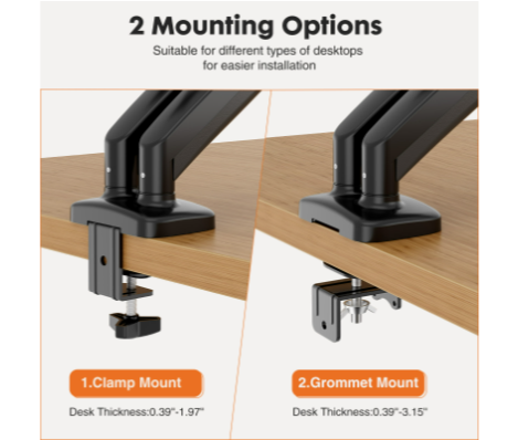 Dual Monitor Stand Arm, Gas Sp - огляд і ціна Monitor Arm Single