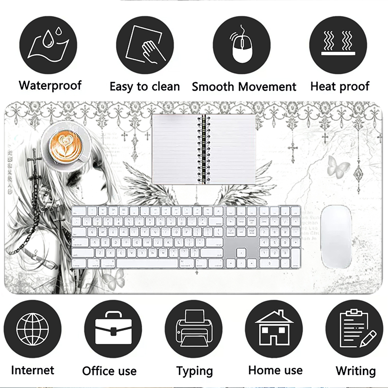 Leather Mousepad Black White A - огляд і ціна Tech Accessories Desk