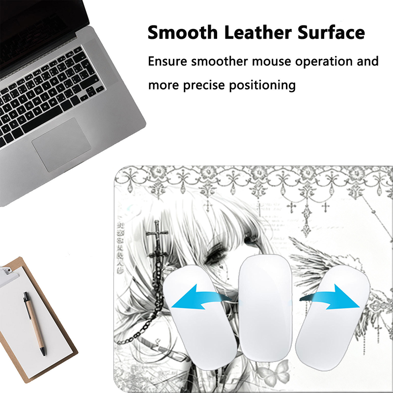 Leather Mousepad Black White A - огляд і ціна Tech Accessories Desk